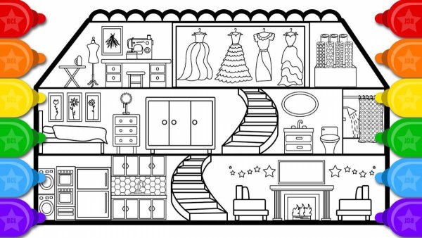 Разукрасить дом с комнатами
