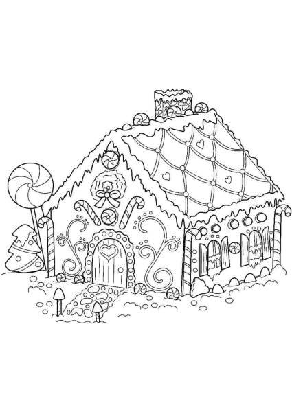 Домик с узорами рисунок