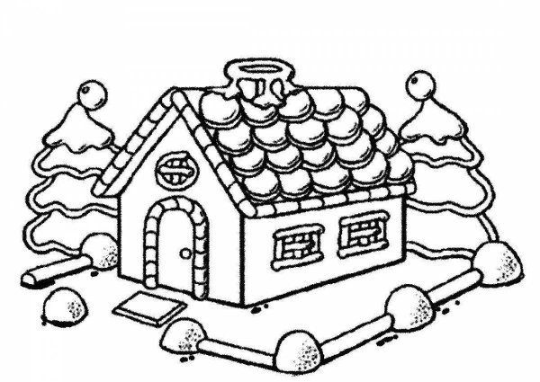 Дом раскраска