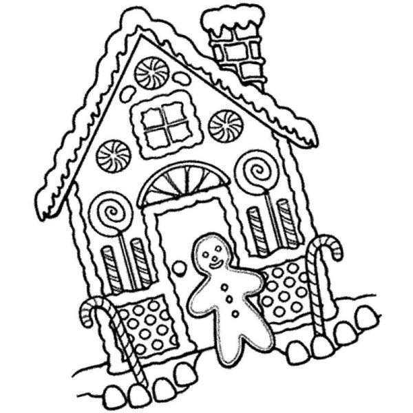 Распечатка пряничного домика