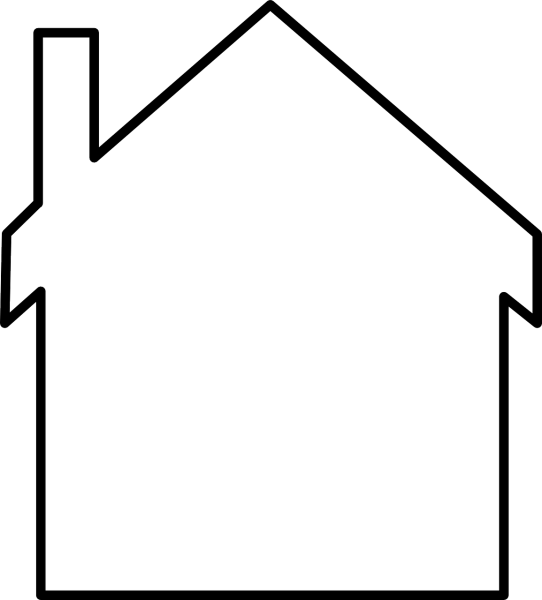 Контурное изображение домика