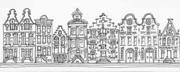 Голландские домики раскраска