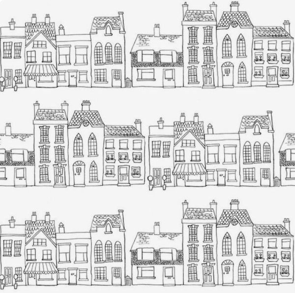 Голландские домики раскраска