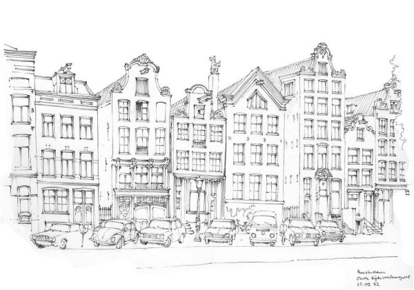 Амстердам карандашом