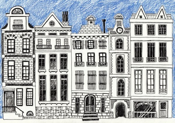 Голландские домики Графика