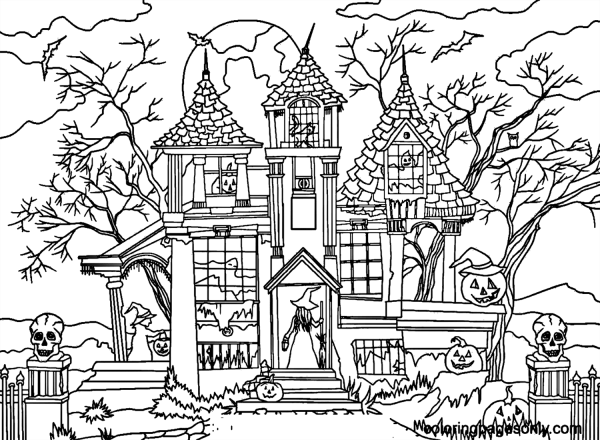 Сказочный город раскраска для детей