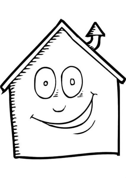 Раскраски Веселые домики