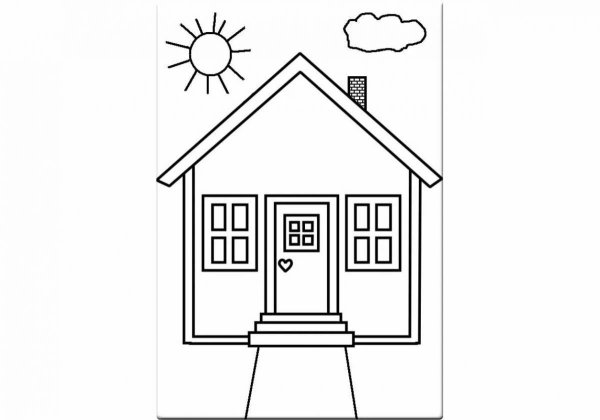 Дом раскраска