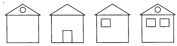 Два одинаковых домика раскраска