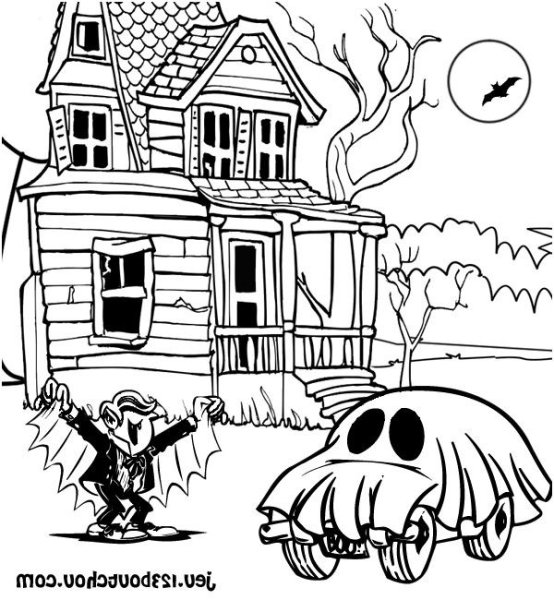 Раскраска дом ужасов