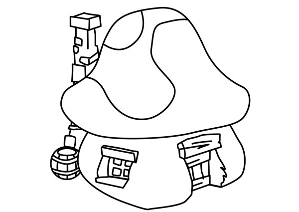 Домик гномика раскраска