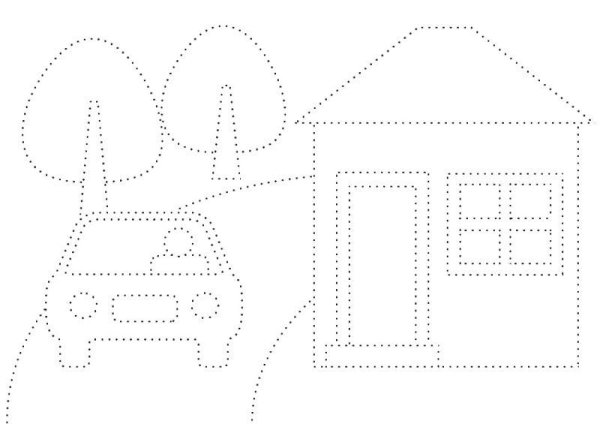 Домик по точкам