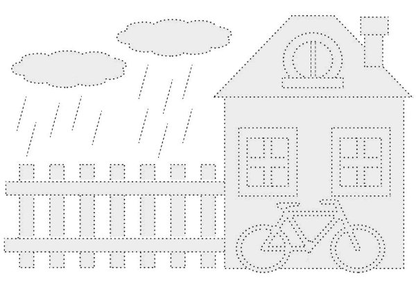 Рисование по точкам домик
