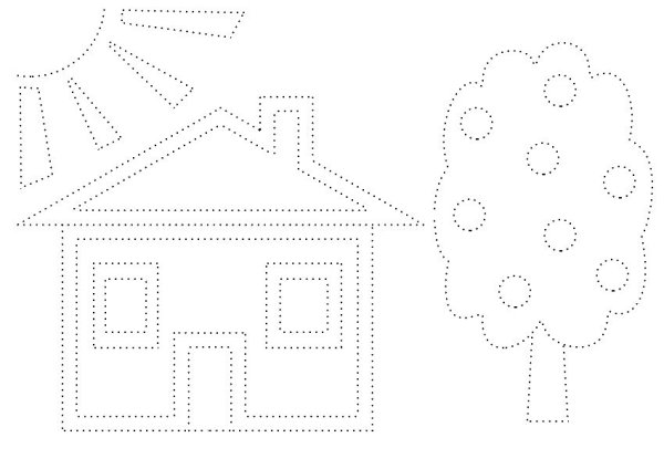 Домик по точкам