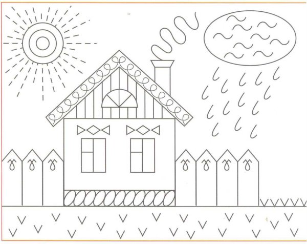 Заштрихуй для дошкольников