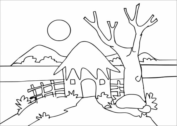 Раскраска природа