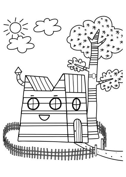 Дом раскраска