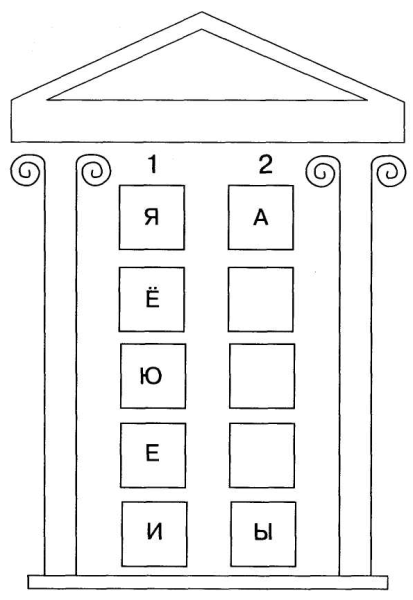 Домики для букв для дошкольников
