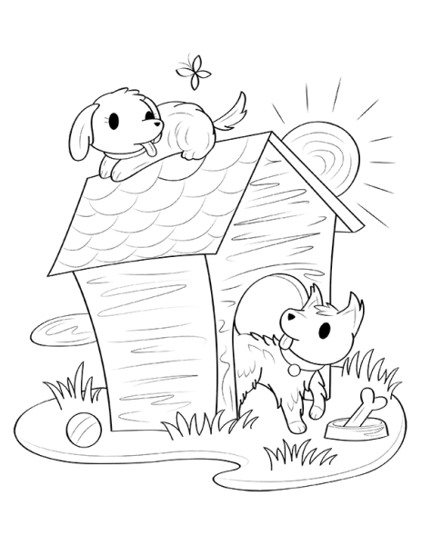 Раскраска домик для животных