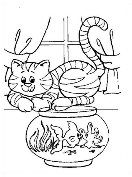 Раскраски домашних питомцев для детей