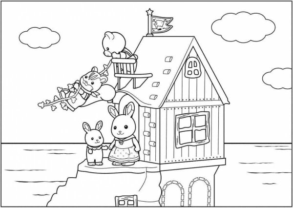 Домик Сильвания Фэмили раскраска дом