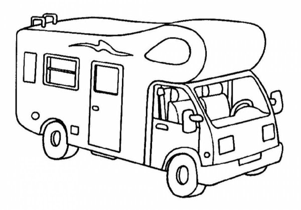 Раскраска дом на колесах