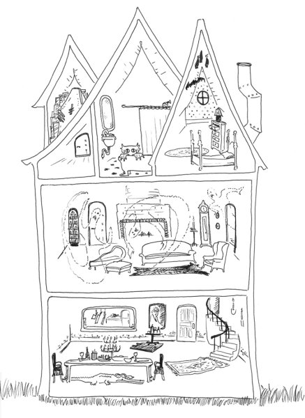 Домик Барби раскраска