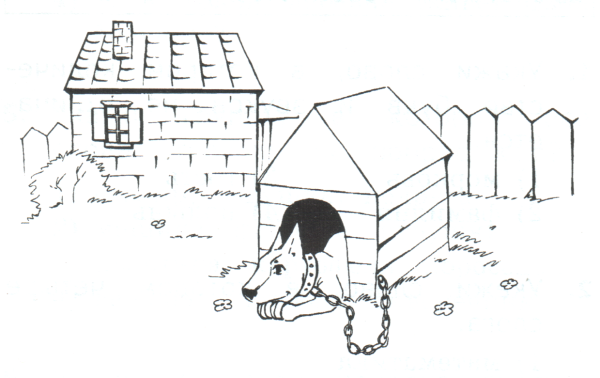 Раскраска конура для собаки