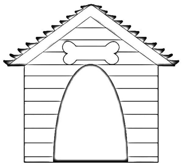 Домик для собаки раскраска