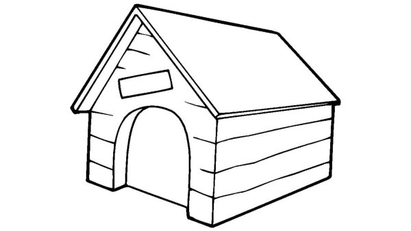 Домик для собаки раскраска