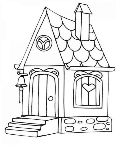 Дом раскраска