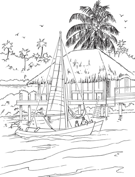 Красивые раскраски море