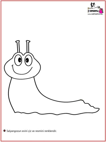 Улитка без раковины раскраска