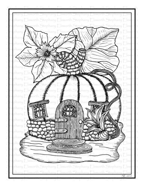 Дом тыква для раскрашивания