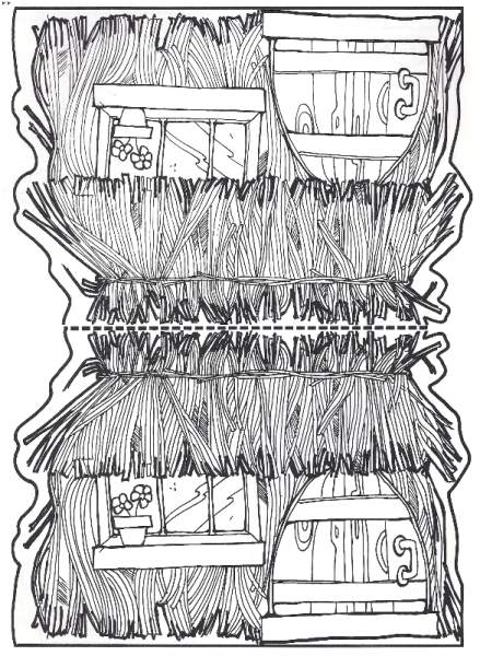 Соломенный домик поросенка раскраска
