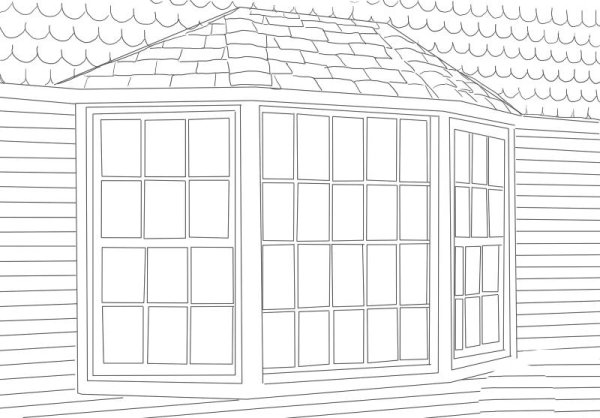 Нарисовать окно карандашом