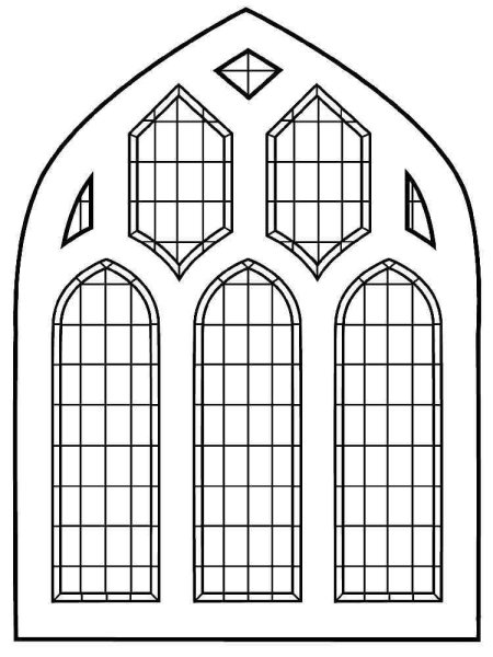 Трафареты на окна домики