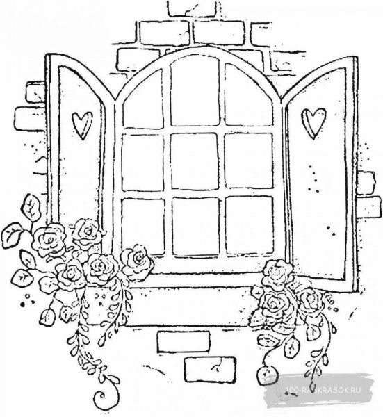 Окно раскраска для детей