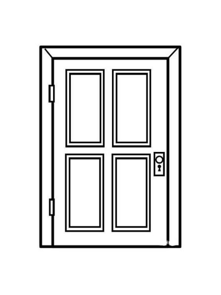 Дверь раскраска