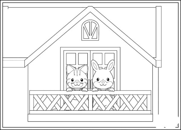 Раскраска Сильвания Фэмили дом