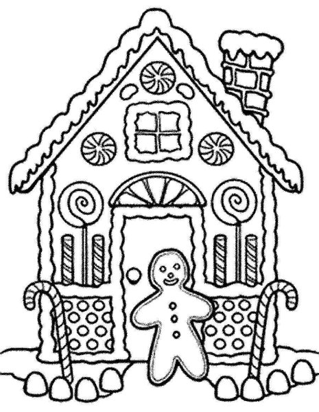 Раскраска "Пряничный домик"