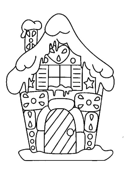 Сказочный домик раскраска для детей