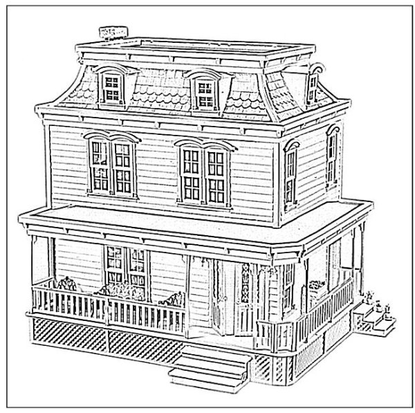 Раскраски для девочек кукольный домик