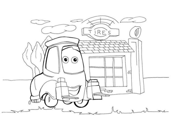 Раскраска Тачки Гвидо