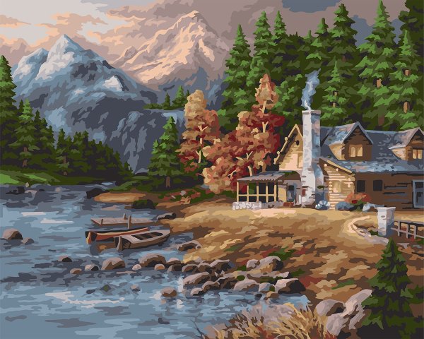 Картина "охотничий домик"