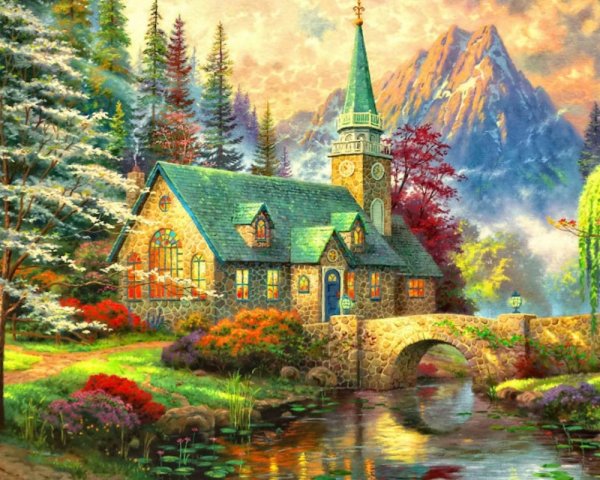 Томас Кинкейд домик в лесу