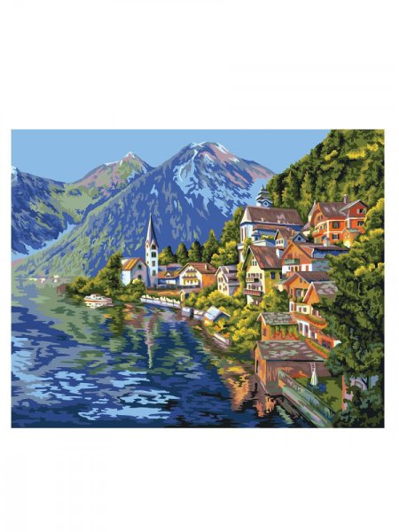 Картина по номерам город в горах