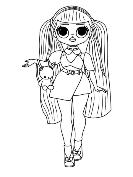 Раскраска кукла ЛОЛ омг печать