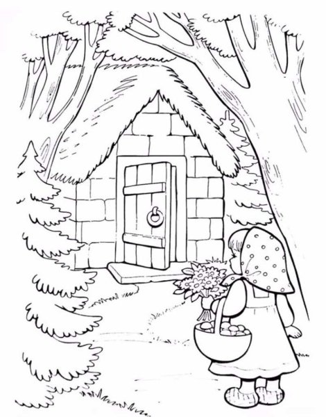 Сказка 3 медведя раскраска