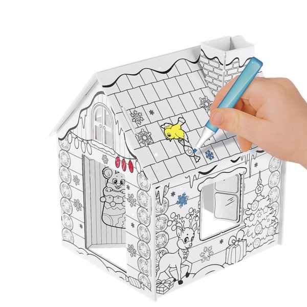 Раскраска 3d. Домик